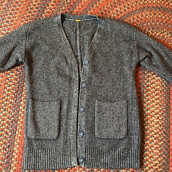 Adam Lippes 57%Silk 30Cashmere and 13Polyamide Navy Merle size M - Picture 5 of 12